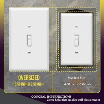 Premium Jumbo Toggle Light Switch Wall Plate for Easy Upgrade