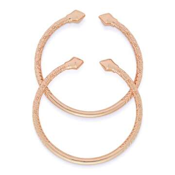 NYCFASHIONJEWELS The Great Pyramid Manhattan Bangles, 18K Rose Gold, West Indian Bangles, Pair Bangl...