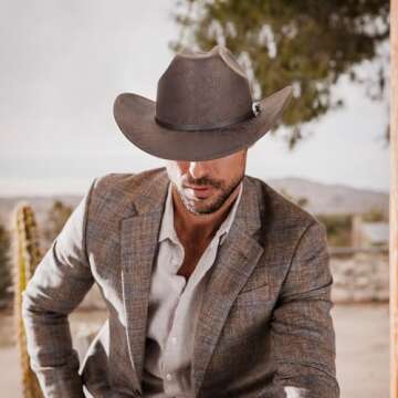 Eohak Western-Cowboy-Hats for Women-Men Brown-Pu-Leather-Cowgirl-Hat Wide-Brim-Fedora-Hats Outback Tourist Knight Hat（M-L） (US, Alpha, Medium, Brown)