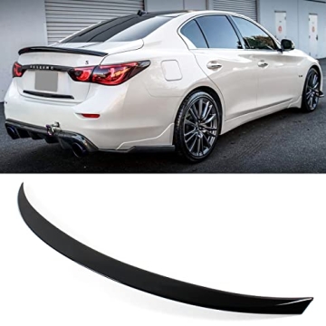 JDM EAU Style Painted Gloss Black Trunk Lid Spoiler Wing for 2014-2023 Infiniti Q50