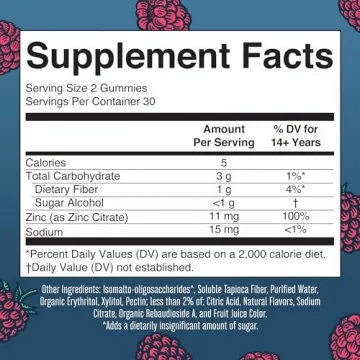 MaryRuth Zinc Gummies | Immune Support | Vegan | 30 Servings