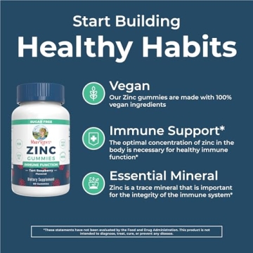 MaryRuth Zinc Gummies | Immune Support | Vegan | 30 Servings