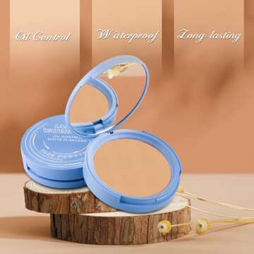 Oil Control Face Powder, Matte Smooth Setting Powder, Waterproof Long-Lasting Setting Powder, Polvo ...
