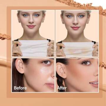 Oil Control Face Powder, Matte Smooth Setting Powder, Waterproof Long-Lasting Setting Powder, Polvo Compacto Perfección Mate, Polvo Compacto De Maquillaje (Pure Beige)