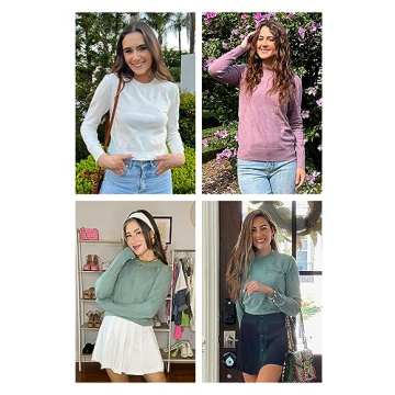 Arach&Cloz Women's 2024 Spring Long Sleeve Pullover