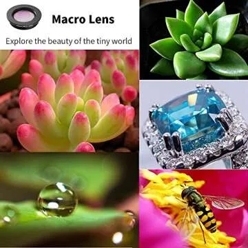 Apexel APL-DG10 10 in 1 Cell Phone Camera Lens Kit Wide Angle Lens & Macro Lens+ Fisheye Lens+Telephoto Lens+CPL/Flow/Radial/Star Filter+Kaleidoscope 3/6 Lens for iPhone Samsung Sony, Black