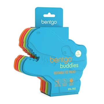 Bentgo Buddies Dinosaur Ice Packs 4-Pack for Lunch Boxes