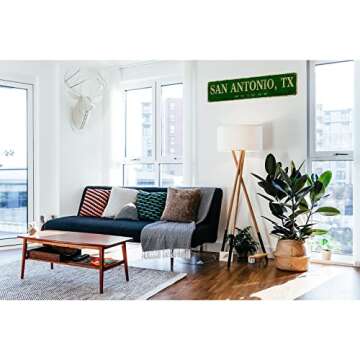 LINStore San Antonio TX Vintage Metal Sign for Home Decor