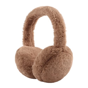 PESAAT Fluffy Ear Muff for Women Plush Foldable Earmuffs Kids Winter Earmuffs Girls Boys Cold Weathe...