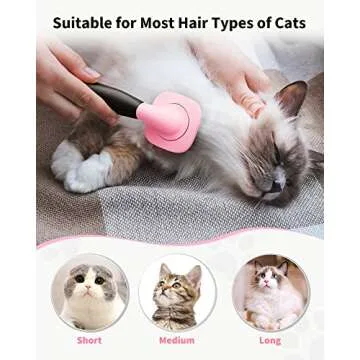 Glendan Dog Brush & Cat Brush- Slicker Pet Grooming Brush- Shedding Grooming Tools(Pink)