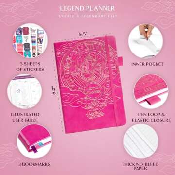 Legend Planner – Weekly & Monthly Life Planner to Hit Your Goals & Live Happier. Organizer Noteboo...