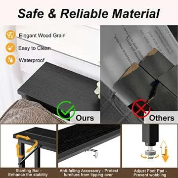 SAUCE ZHAN Narrow Console Table with Outlets and USB Ports