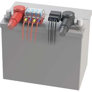 Blue Sea Systems 5024 ST Blade Fuse Block Battery Terminal Mount 4 Circuit Kit