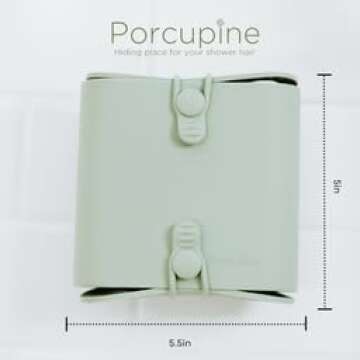 Porcupine Shower Wall Hair Catcher, Modern Silicone Design Collects & Conceals Wet Hair in Bathroom,...