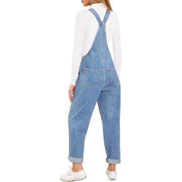 LookbookStore womens overalls denim overalls for women jean overalls for women blue overall dress denim outfits for women cowgirl outfits Size Medium Size 8 10