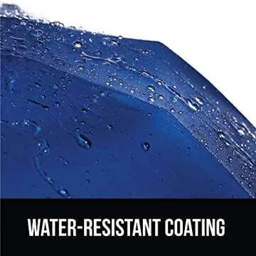 Gorilla Grip Windproof Compact Stick Umbrella for Rain, One-Click Automatic Open and Close, Strong Reinforced Fiberglass Ribs, Easily Collapsible, Lightweight Portable Umbrellas for Travel, Navy