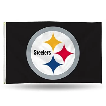 Rico Industries NFL Pittsburgh Steelers 3-Foot by 5-Foot Single Sided Banner Flag with Grommets