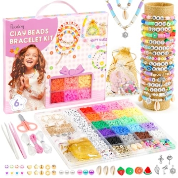 Paodey Girls Gifts Bracelet Making Kit - Creative DIY Jewelry Making Set for Ages 6-13
