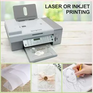 Phinus 72 Sheets Vellum Paper for Creative Invitations