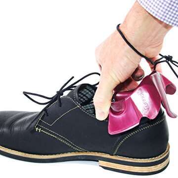 Ergonomic Funnel Shoe Horn - 2-Pack for Easy Wearing