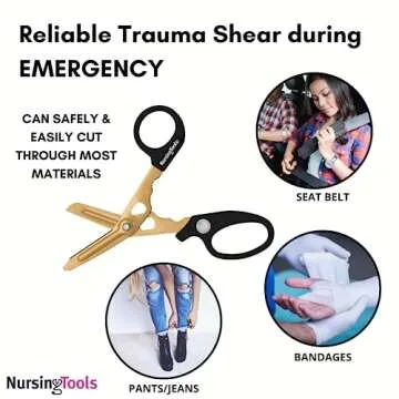 Durable 4-in-1 Medical Scissors for Nurses and EMTs
