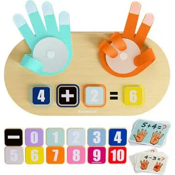 TOP BRIGHT Educational Learning Number Toy - Finger Counting Math Toy for Kids
