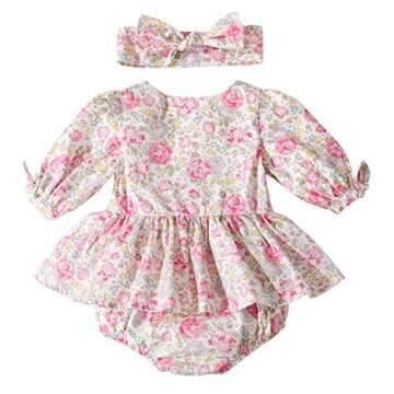 Flofallzique Floral Toddler Romper for Baby Girls
