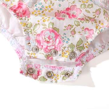 Flofallzique Floral Toddler Romper for Baby Girls