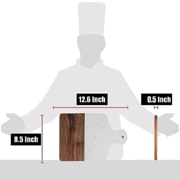 Azauvc Marble & Wood Cutting Board - Elegant Kitchen Essential