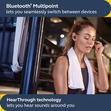 Jabra Elite 7 Active True Wireless — Bluetooth Sports Earbuds Shake Grip for Secure in-Ear Fit —...