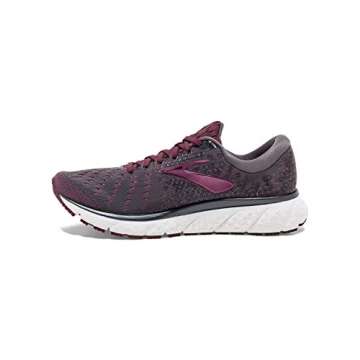 Brooks Womens Glycerin 17 Running Shoe - Ebony/Wild Aster/Fig - B - 8.5
