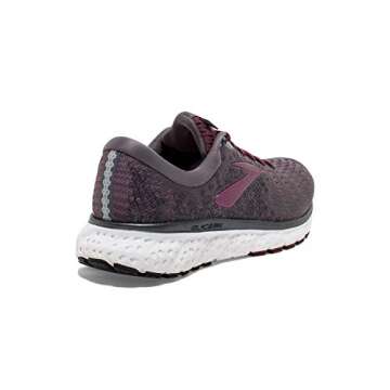 Brooks Womens Glycerin 17 Running Shoe - Ebony/Wild Aster/Fig - B - 8.5