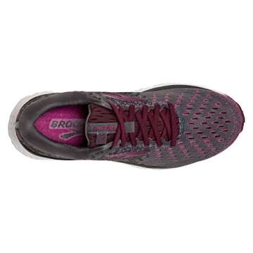 Brooks Womens Glycerin 17 Running Shoe - Ebony/Wild Aster/Fig - B - 8.5