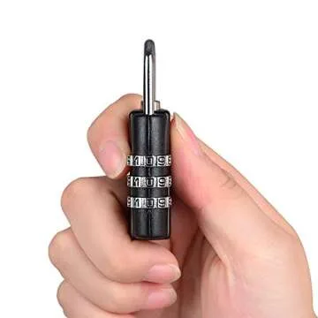 TSA Security Combination Lock Suitcase Luggage Bag Code Lock Padlock (Black-4 Pack)