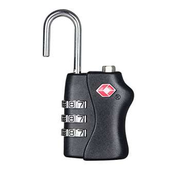 TSA Security Combination Lock Suitcase Luggage Bag Code Lock Padlock (Black-4 Pack)