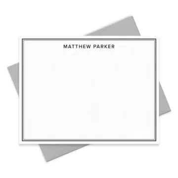 Customizable Note Cards Set with Personalized Envelopes