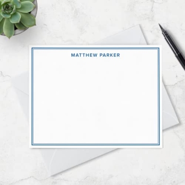 Customizable Note Cards Set with Personalized Envelopes