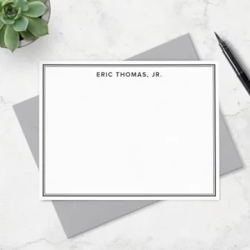 Customizable Note Cards Set with Personalized Envelopes