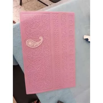 Anyana Paisley Lace Silicone impression Mat fondant imprint lace mat Cake candy Decorating Supplies Pastry gumpaste Sugar Paste Baking Mould edible floral lace wedding Craft Diy Clay Epoxy Resin Mold
