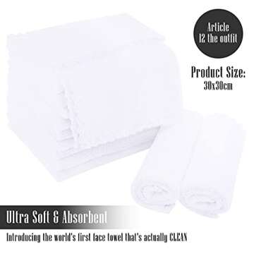 TENSTARS 12 Pack Premium Washcloths Set - Quick Drying- Soft Microfiber Coral Velvet Highly Absorben...