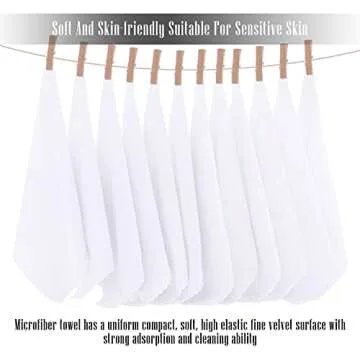 TENSTARS 12 Pack Premium Washcloths Set - Quick Drying- Soft Microfiber Coral Velvet Highly Absorbent Wash Clothes - Multipurpose Use as Bath, Spa, Facial, Fingertip Towel (White)