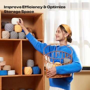 Caydo Electric Yarn Winder, Yarn Ball Winder for Crocheting Large Capacity 10oz, Stepless Speed Strong Tension Automactic Yarn Cake Winder, Yarn Spinner Helper for Knitting Enthusiast(Blue)