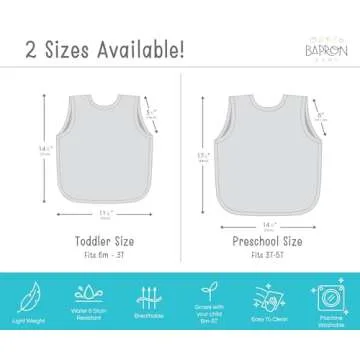 BapronBaby Organic Dot Bapron - Safe Waterproof Toddler Bib