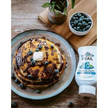 Reàl Fruit Infused Flavoring Syrup Variety - Strawberry, Raspberry, Peach, Blueberry, Black Cherry, Crisp Apple (Pack of 6, 16.9 FL OZ Bottles)