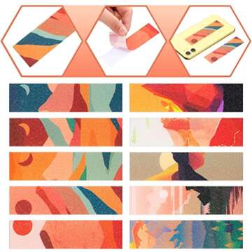 50 Pieces Calm Stickers Anxiety Sensory Stickers Textured Sensory Adhesives Clam Strips Adhesive Str...