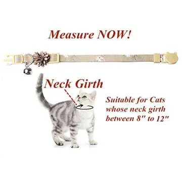 Pack of 3 Cat Flower Collar - Breakaway Small Dog Collars with Bell