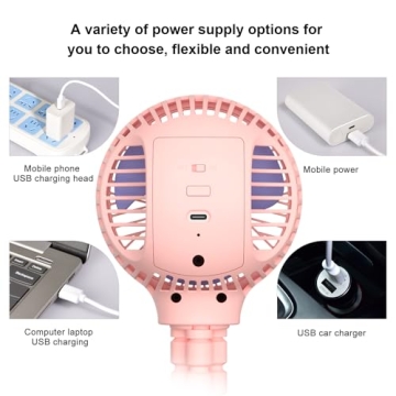 HomeLifairy Stroller Fan Rechargeable Portable Quiet Cooling