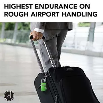 Desired Tools TSA Locks for Luggage, 2-Pc Durable Steel Padlock, Keyless Easy to Read 4-Digit Combination Lock for Backpacks, Travel Suitcases, Toolbox, Filing Cabinets, Baggage & Gym Locker, Green