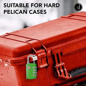 Desired Tools TSA Locks for Luggage, 2-Pc Durable Steel Padlock, Keyless Easy to Read 4-Digit Combination Lock for Backpacks, Travel Suitcases, Toolbox, Filing Cabinets, Baggage & Gym Locker, Green