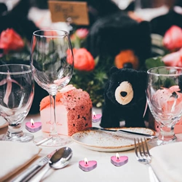 Heart Shaped Unscented Tea Lights Candles for Events